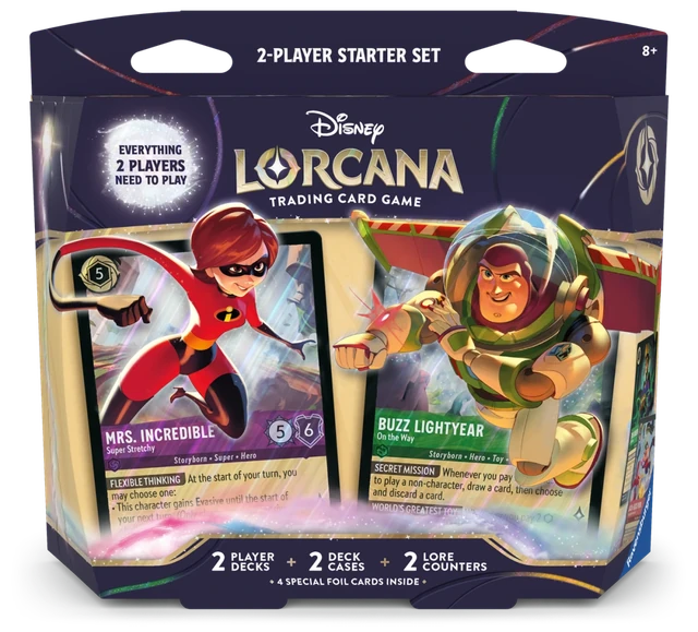 Disney Lorcana - Wilds Unknown 2-Player Starter Deck: Mrs. Incredible & Buzz Lightyear