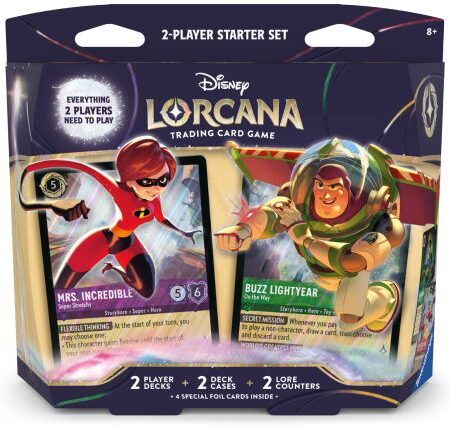Disney Lorcana - Wilds Unknown 2-Player Starter Deck: Mrs. Incredible & Buzz Lightyear